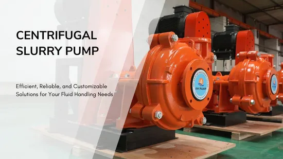 Heavy Duty High Pressure Gold Mine Fluid Mining Mud Centrifugal Slurry Pump